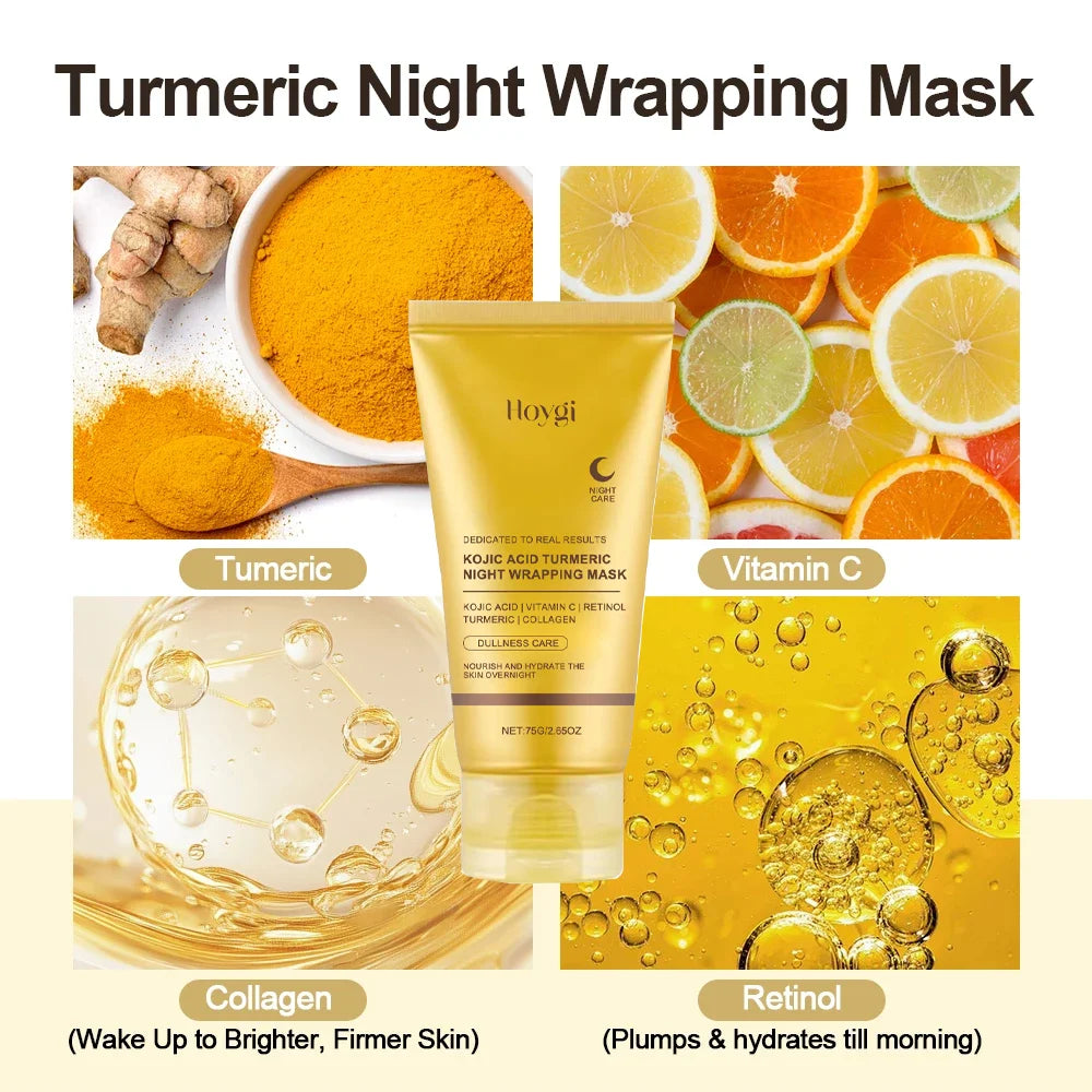 Buy 5 Get 5 Free Turmeric- Collagen Mask Peel Off Mask Face Anti Wrinkle Lifting Korean Skin Care Masks Skin Firming Moisturizing  For Nighttime Care