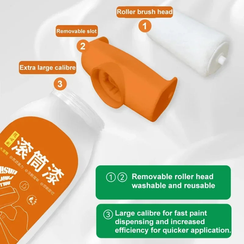 NEW Arrivals 5PCS Set Hot Sale Original Korean Antibacterial Wall Paint Strong Repair Wall Paint Household White Latex Paint With Roller Brush for Living Room Kitchen Tool Home Supplies