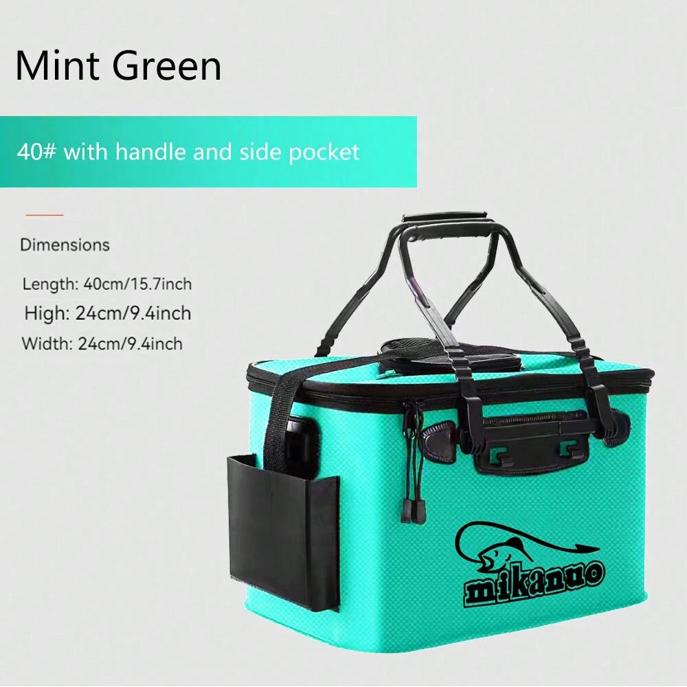 Small(30-11L) Large (40-28L) Durable EVA Portable Fishing Gear Bag - Quick-Collapse Live Fish Bucket & Tackle Storage - Perfect Camping Water Sea Container River Lakes Fishing Accessories
