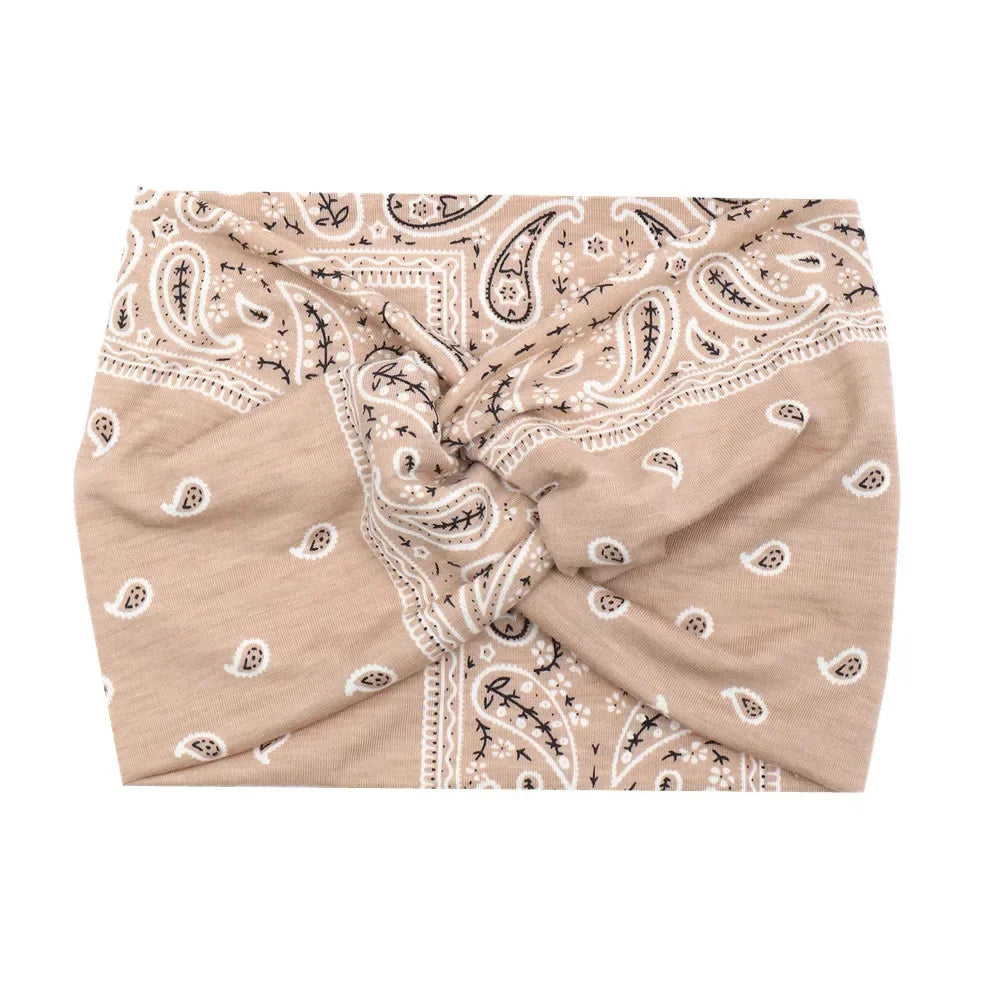 NEW Arrivals 44 Colors/Patterns Sports Elastic Wide-Brimmed Headband Unisex Solid Color Knotted Soft Anti-Slip Warm Turban Bandana Elastic Hairband Ladies Girls Fashion Apparel Accessories Clothing Supplies