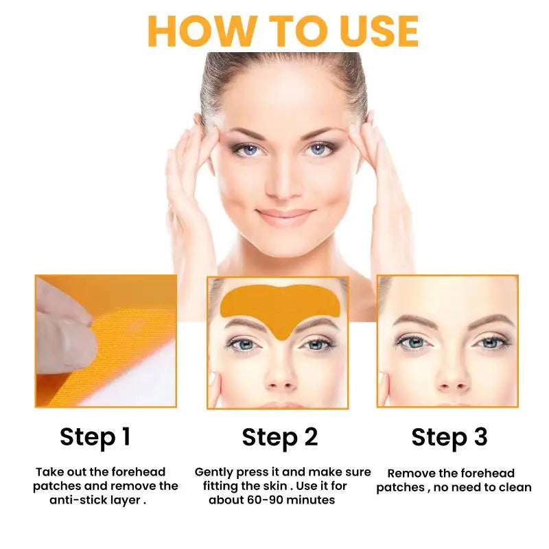 10pcs Anti-wrinkle Forehead Line Removal Gel Patch Firming Mask Frown Lines Face Skin Care Stickers Anti-aging Collagen Natural