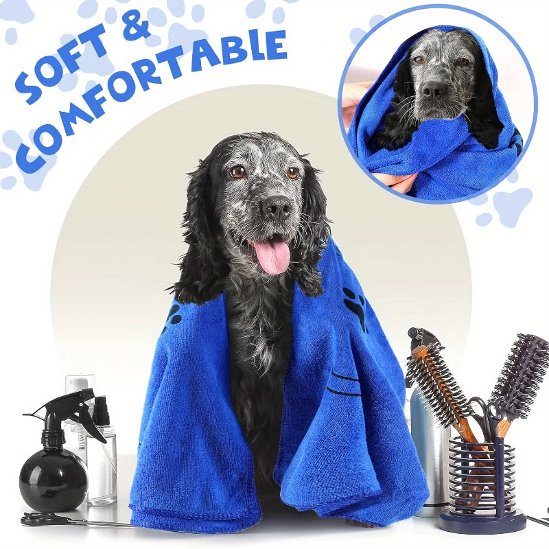 Dog Towel Pets Quick-Drying Bath Towel Puppy Cat Microfiber Claw Soft Towel Blanket Pet Shower Bathrobe Dogs Grooming Products