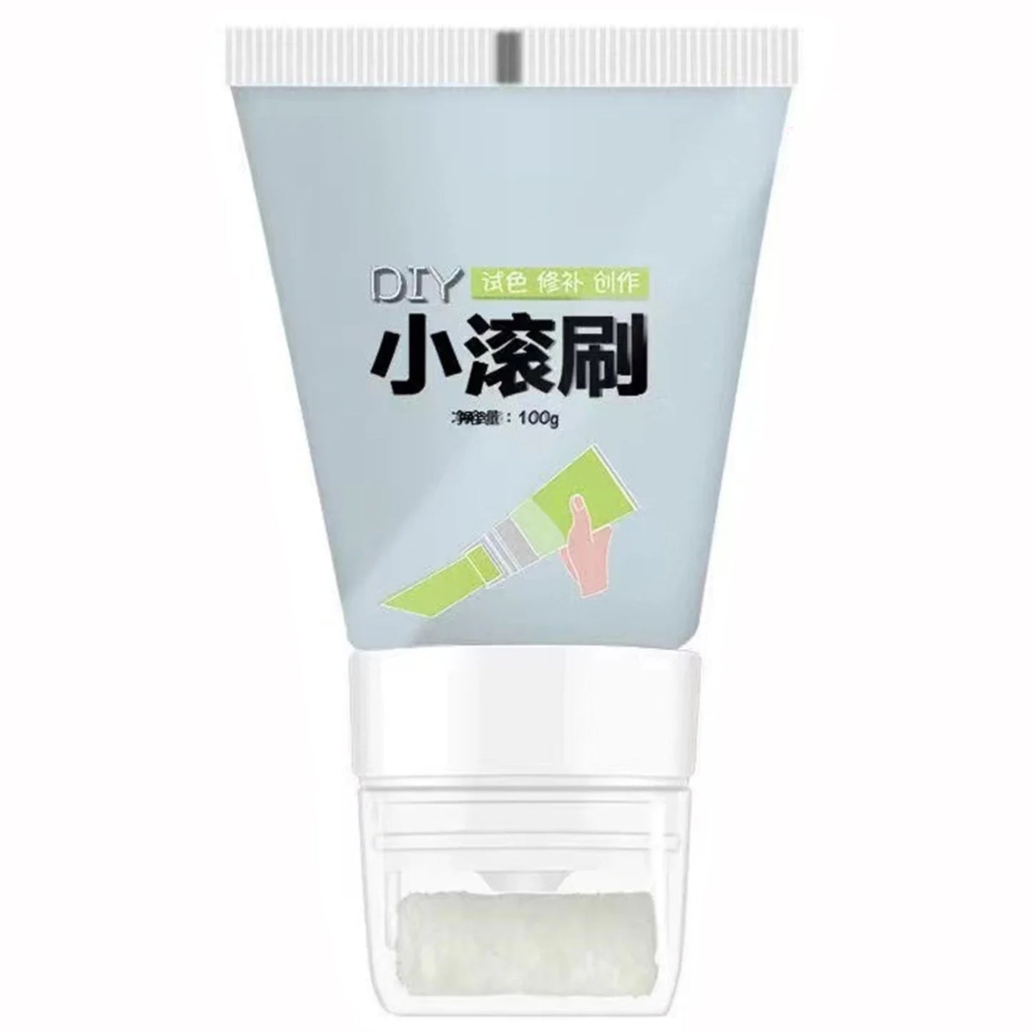 NEW Arrivals Korean 100g White Pink Wall Small Roller Brush Paint Interior Wall Repair Household Wall Graffiti Repair Environmental Protection Paint Home Supplies