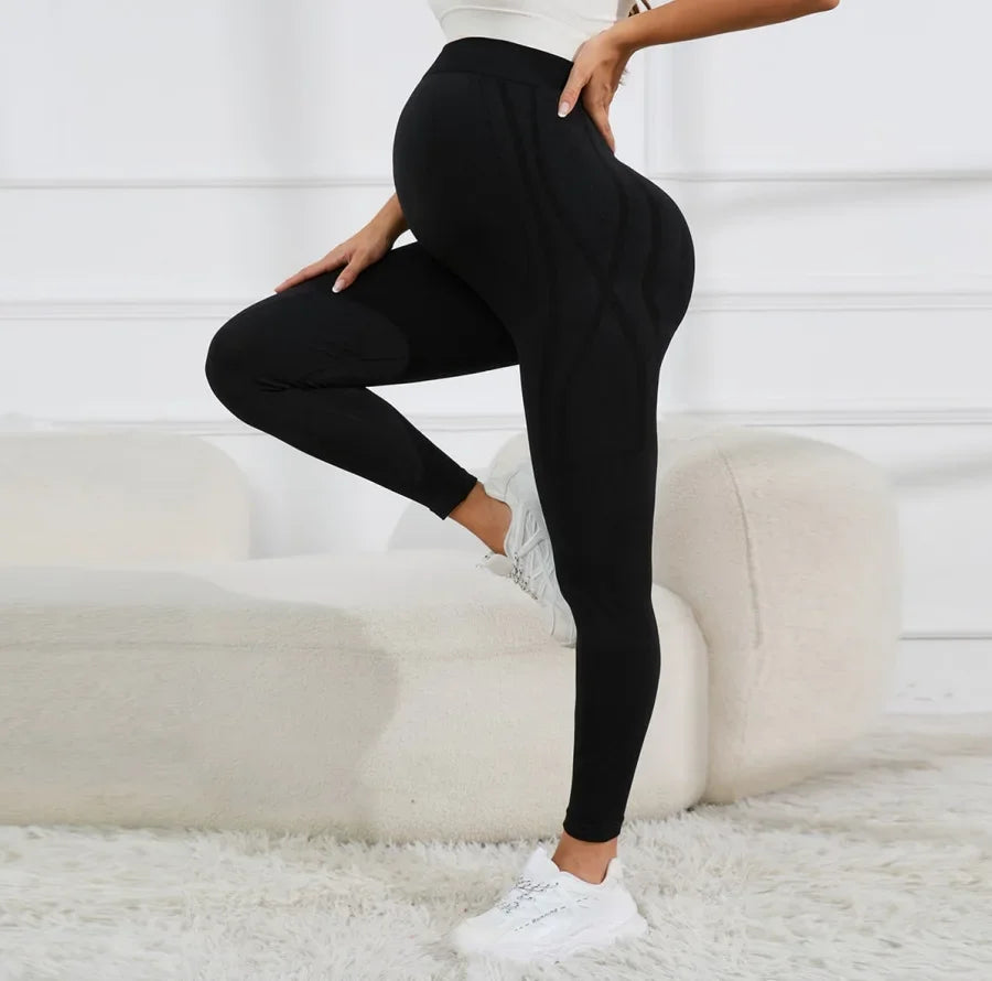 NEW Arrivals Women's Maternity Leggings Over The Belly Full Length Pregnancy Yoga Pants Active Wear Workout Leggings Outdoor Hiking Fitness Pants Pregnant Woman Sports Apparel Supplies
