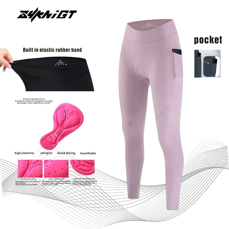 NEW Arrivals S-2XL Plus Size Women's Cycling Pants Summer and Winter Cycling Bibs Women's Exclusive Seat Cushions MTB Road Bike Pockets Leggings Women Cycling Apparel Accessories Sports Clothing Supplies