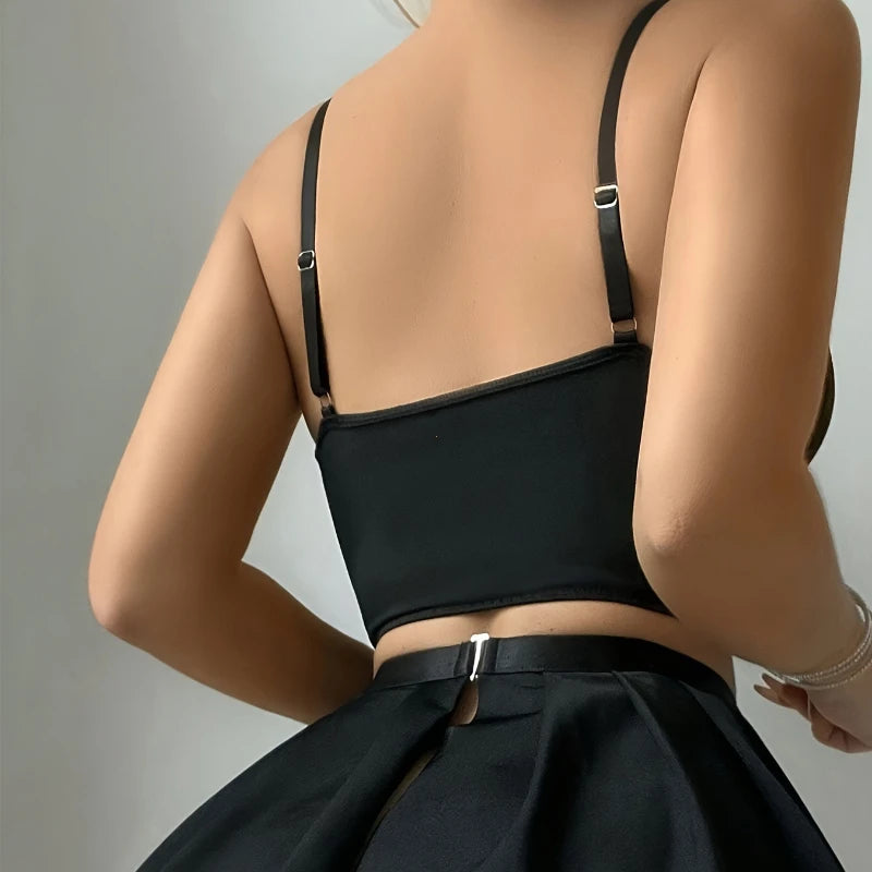 S-2XL Plus Size Black Color Housewife Women Hot Sexy Cosplay Costumes Bra Transparent Underwear Set and Panty Garter Underwear Open Bra Thong Sexy Lingerie Sets