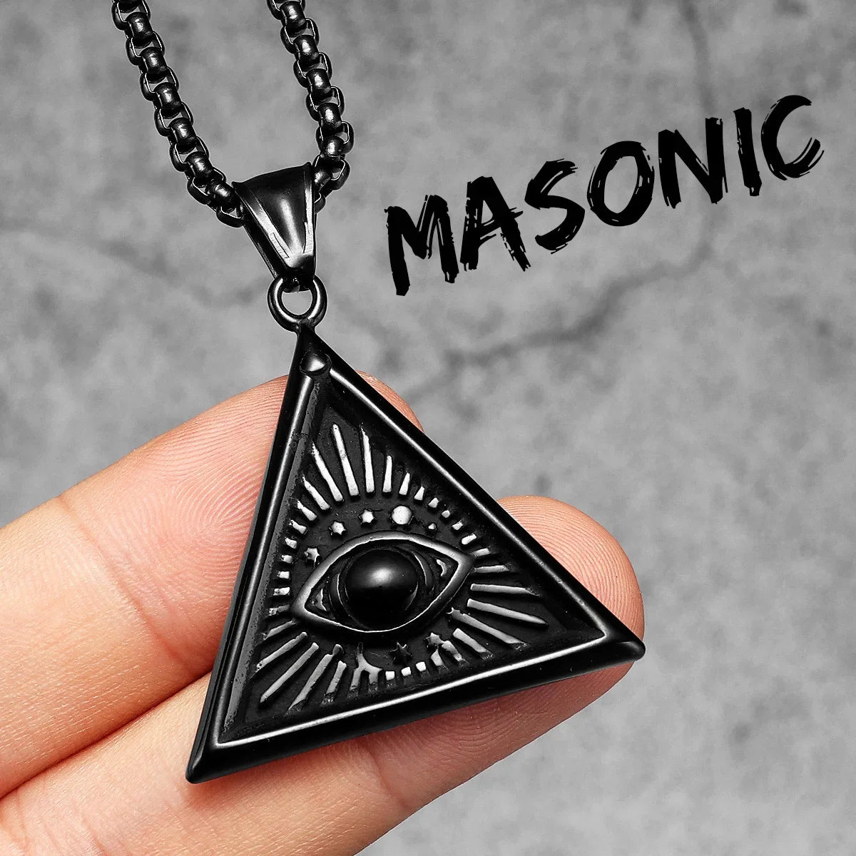 38 Types Illuminati's Masonic Hexagram Salomon Star of David Masonic Stainless Steel Men Necklaces Pendant Chain Punk New in For Women Fashion Secret Society Jewelry Gifts