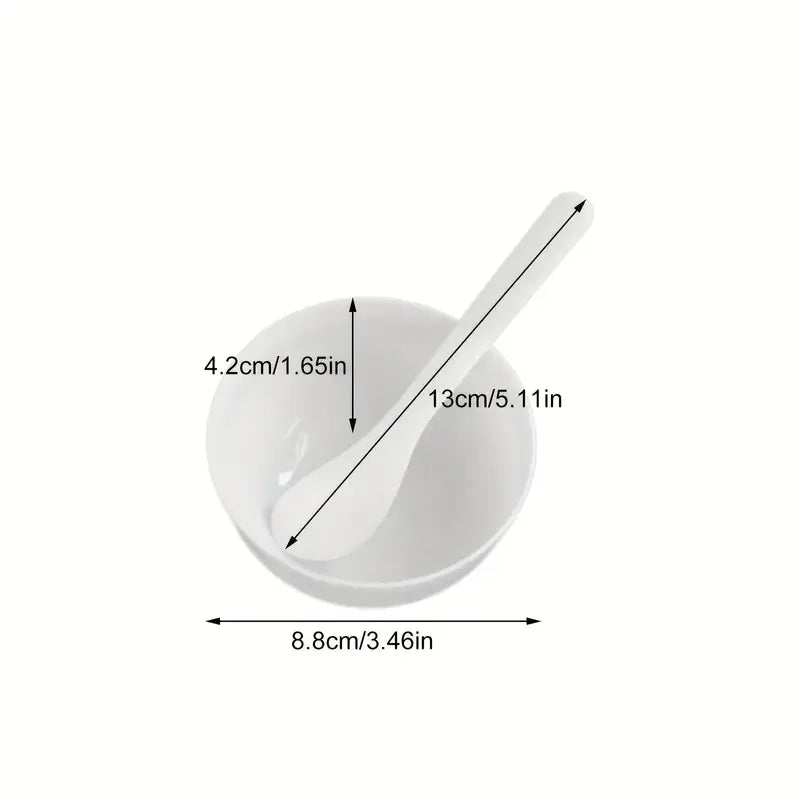 3 SET DIY Face Masks and Mud Bowl Spoon Set Portable Beauty Tools for Homemade Essential Oil Mixing and Skin Care