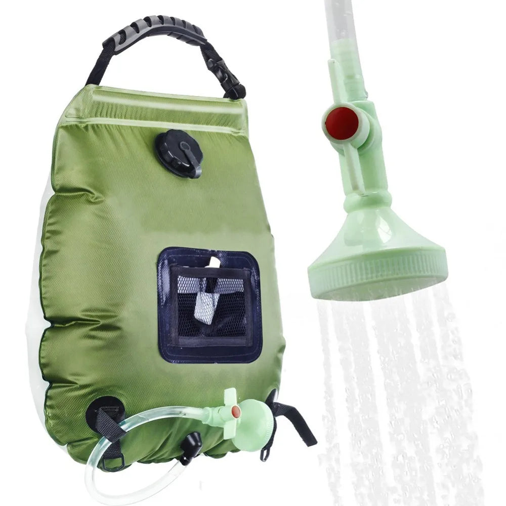 20L Outdoor Camping Shower Bag with Solar Thermal Collection and Portability Shower Bag Outdoor Portable Shower Water Bag Hygiene Accessories