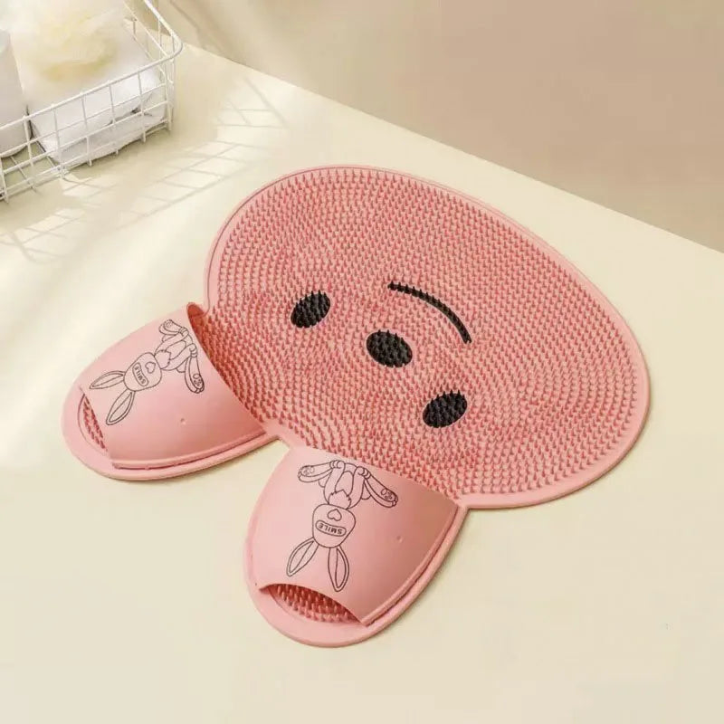 NEW 3 Colors Magic Silicone Massage Foot Mat Bathroom Non-Slip Mat Bath Foot Rubbing Artifact Foot Wash Exfoliating Shower Room Floor Mats ﻿