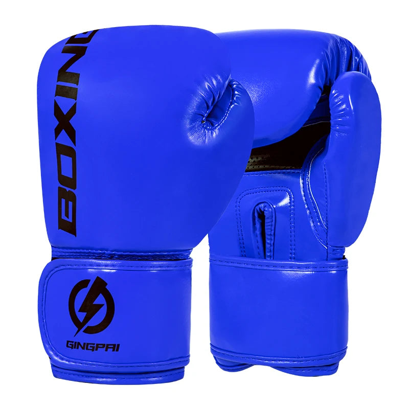 Kids/Adults Professional 4/6/8/10/12oz Boxing Gloves PU Leather Muay Thai MMA Profession Kickboxing Sandbag Women and Men Training Practice Exercise Gloves Equipment Sports Accessories