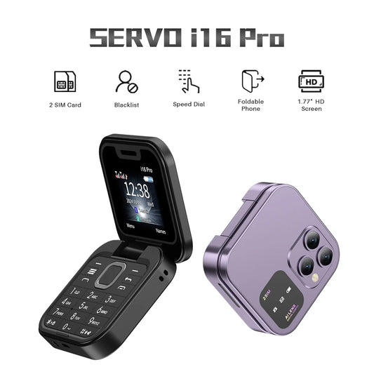 NEW!!!! Mini Flip Mobile Phone FM Radio Magic Voice Blacklist Speed Dial Vibration 2SIM Card Small Display Foldable Phone