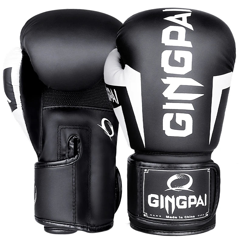 6/8/10/12/14Oz Kids/Adults Boxing  MMA PU Leather Gloves Breathable Professional Sanda Muay Thai Fighting Gloves Workout Gloves