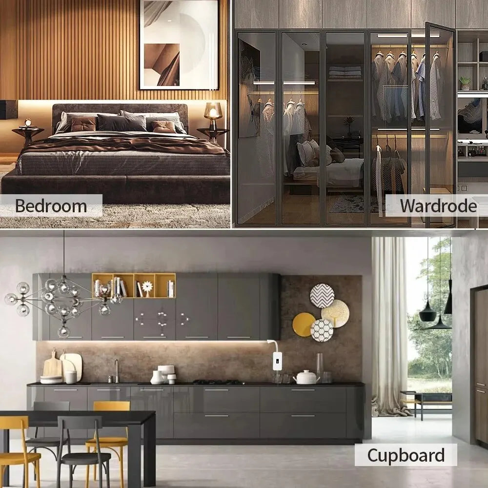 DC 5V Lamp USB Motion LED Backlight TV Kitchen LED Strip Hand Sweep Waving ON OFF Sensor Light Diode Lights Double-sided Tape