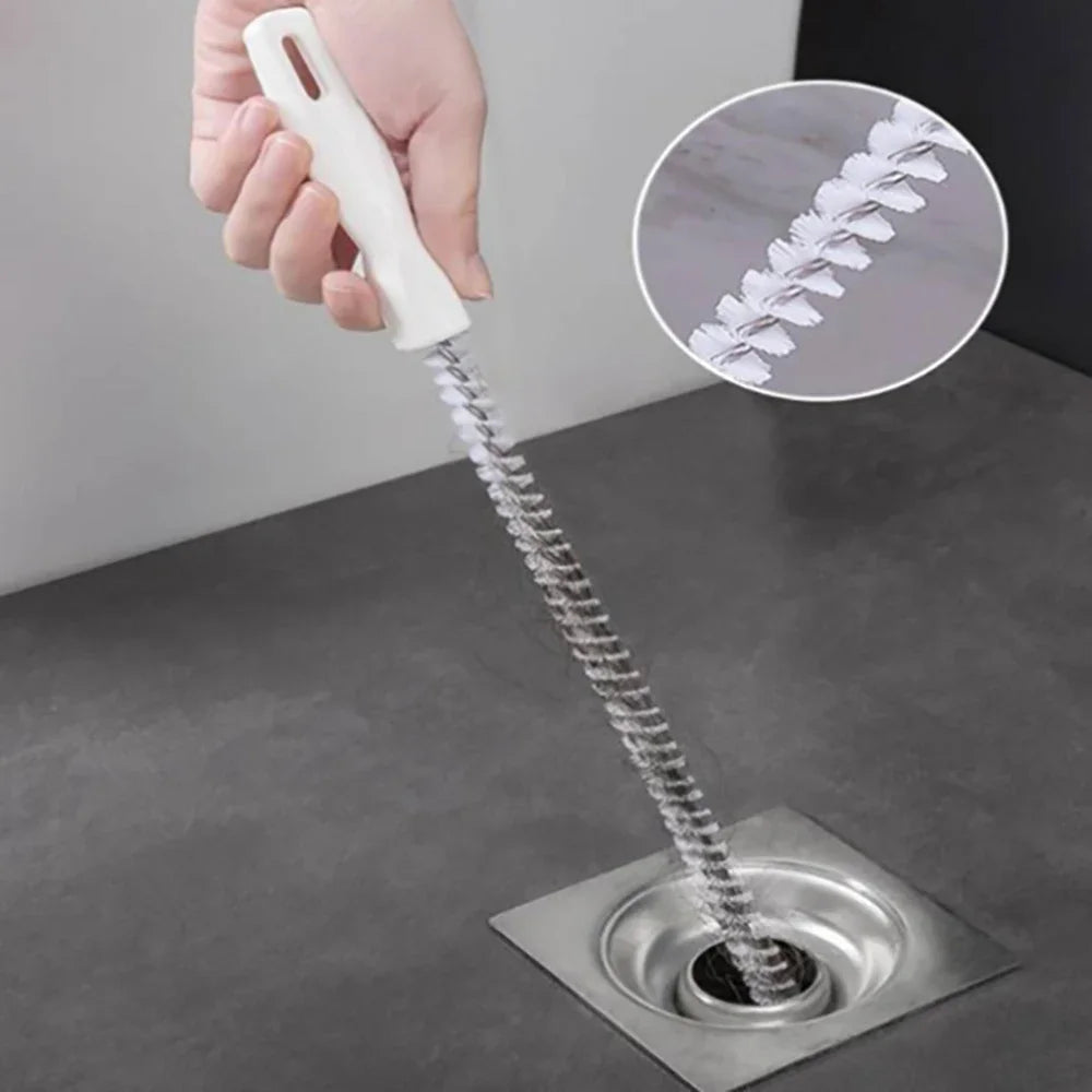 1pc Sink Drain Cleaning Brush, Drain Clog Remover, Bendable Sink Overflow Sewer Drain Brush For Bathroom Kitchen Accessories Home Supplies