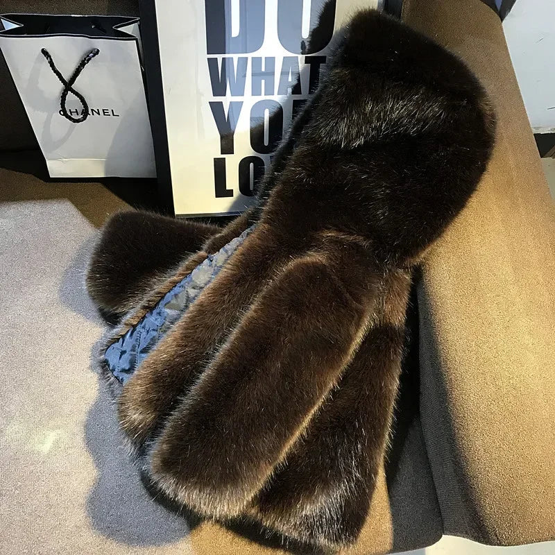 NEW Arrivals 2-14yrs Old Girl Fur Coat Winter Warm Snow Outerwear Children Cotton-Padded Italian Style Boys and Girls Mink Hair Hooded Fur Coat Short Baby Fur Coat Children Luxury Fashion Clothing Supplies