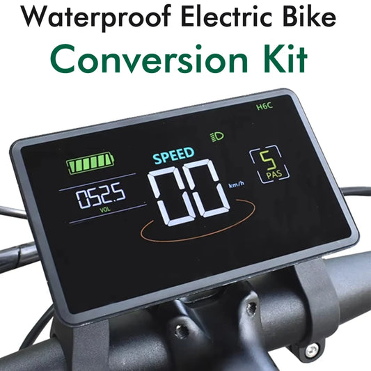 NEW Arrivals UART2 H6C Bicycle Colorful Computer Mountain Bike Large Screen LCD Cycling Computer Odometer Accurate Waterproof Bicycle Display