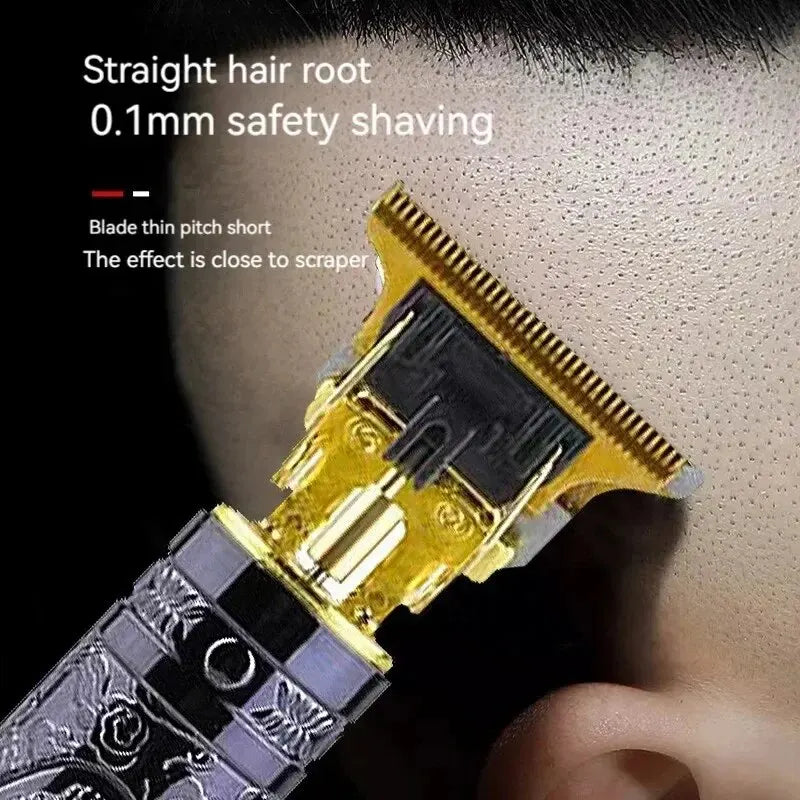 Electric Haircutter for Men Golden Buddha USB Electric Hair Clipper Electric Faders Barber Shaved Head Shaver Multifunctional