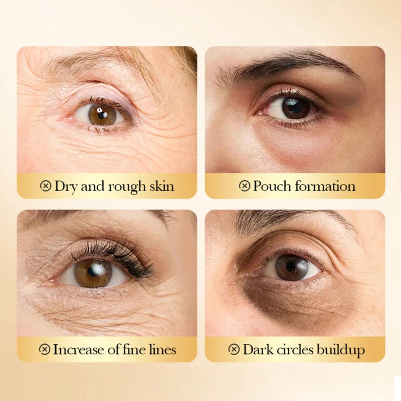 NEW 20PCS Set 24K Gold Crystal Collagen Eye Mask Anti Wrinkle Dark Circles Moisturizing Anti wrinkle Anti-Aging Eye Patches Women Beauty Salon Spa Accessories Korean Skin Care Products