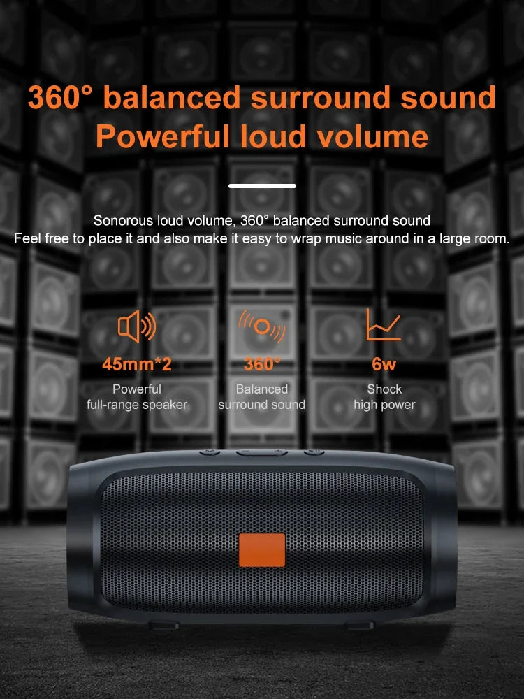 NEW Arrivals TF USB Bluetooth Speaker Dual Speaker Stereo Outdoor Playback Fm Voice Broadcasting Portable Subwoofer Wireless Speaker Computer Supplies