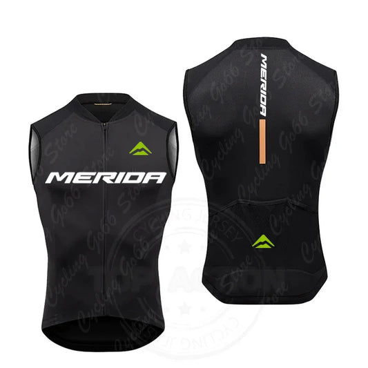 NEW Arrivals S-3XL Plus Size 3 Colors Original Merida Road Cycling Ultra-Thin Windproof Charging Vest Outdoor Cycling Windbreaker Sleeveless Jersey Sports Clothing Supplies