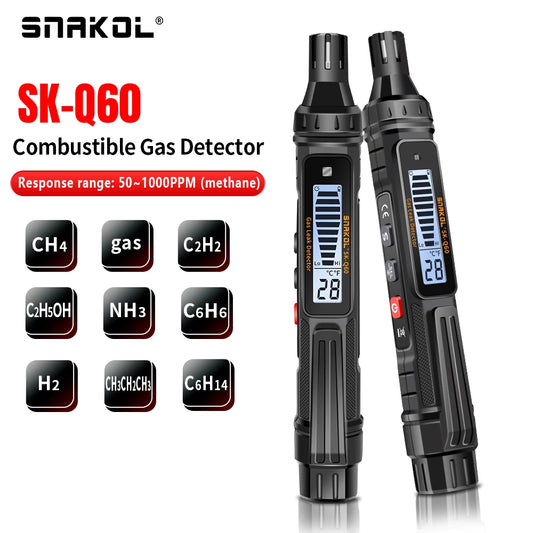 Gas Leak Detector Combustible Gas Detector With Audible and Visual Alarm For Natural Methane Household Industrial Tools