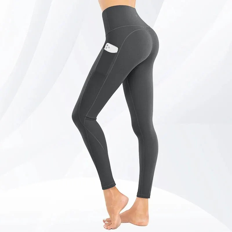 High Waist Belly Lift Hip Modification Leg Type Running Recreational Sports Pants Yoga Clothing