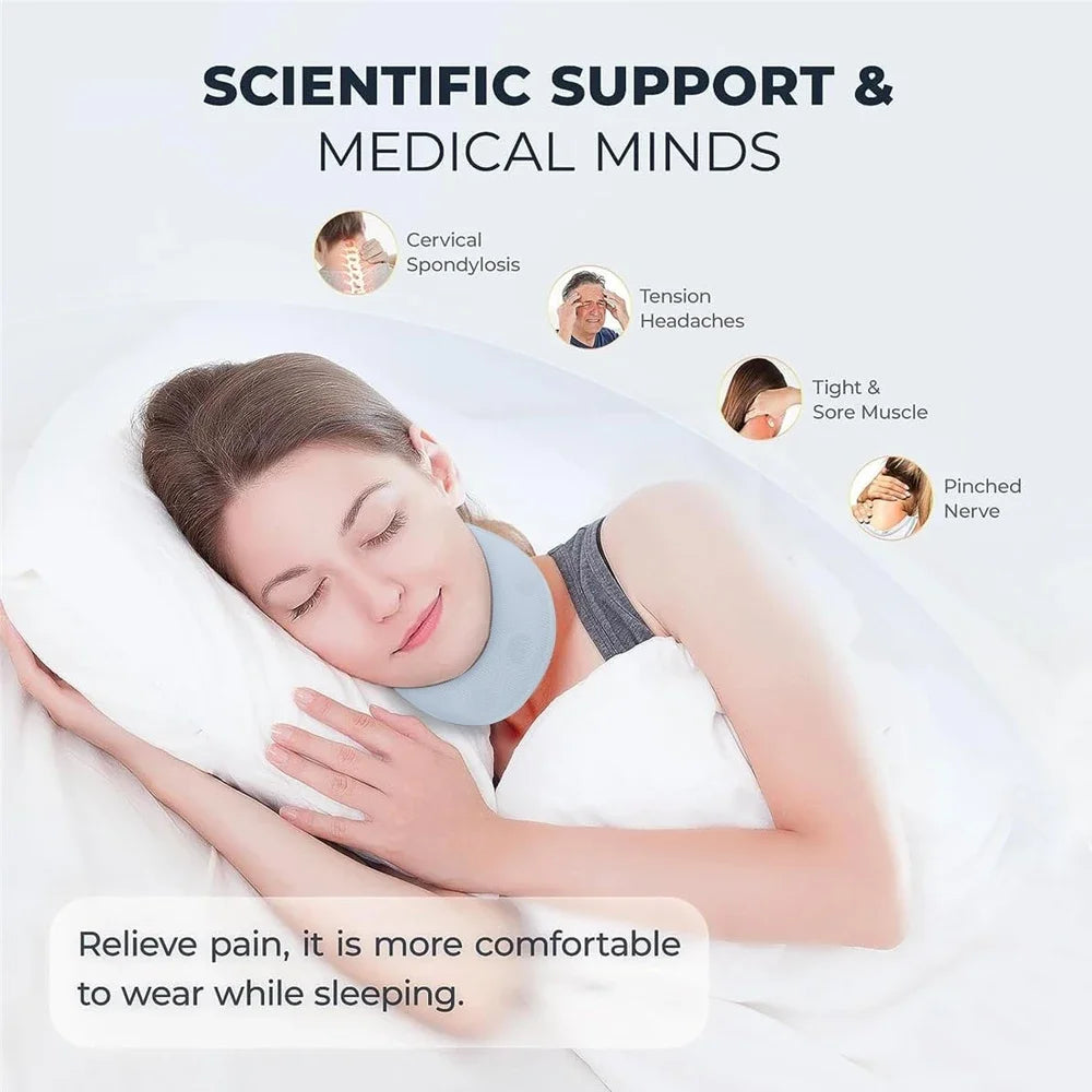 Medium -Large Size Soft Neck Brace Universal Cervical Collar for Sleeping Foam Wraps Keep Vertebrae Stable for Pain Relief of Cervical Spine Pressure Health Care Accessories