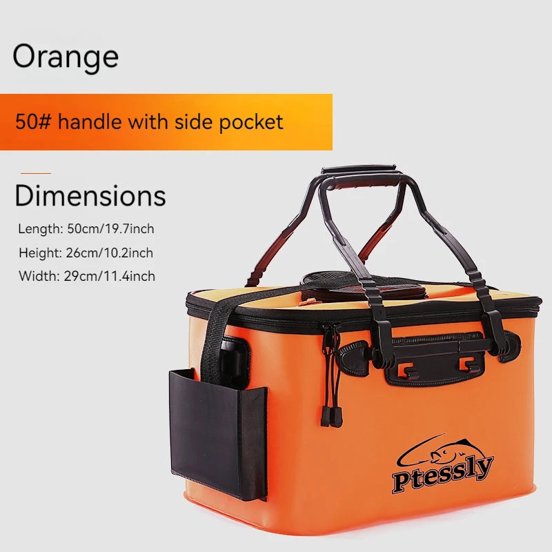 Small(30-11L) Large (40-28L) Durable EVA Portable Fishing Gear Bag - Quick-Collapse Live Fish Bucket & Tackle Storage - Perfect Camping Water Sea Container River Lakes Fishing Accessories
