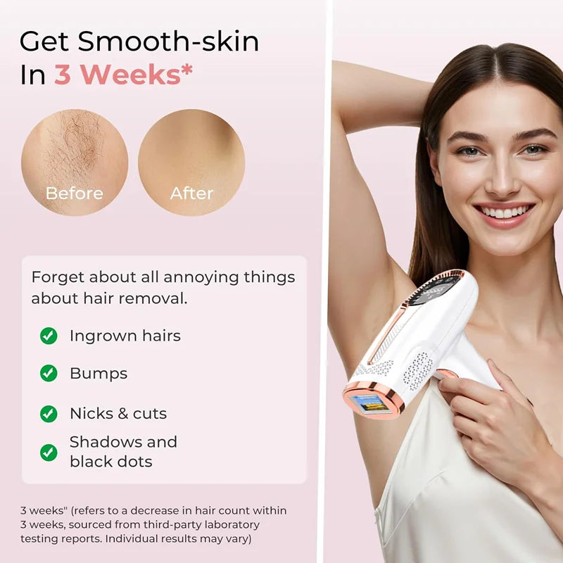 IPL Laser Hair Removal Device 999999 Flashes Painless Laser Epilator for Women Permanent Hair Removal Home Use Full Body Bikini Face Legs Women Skin Care Supplies