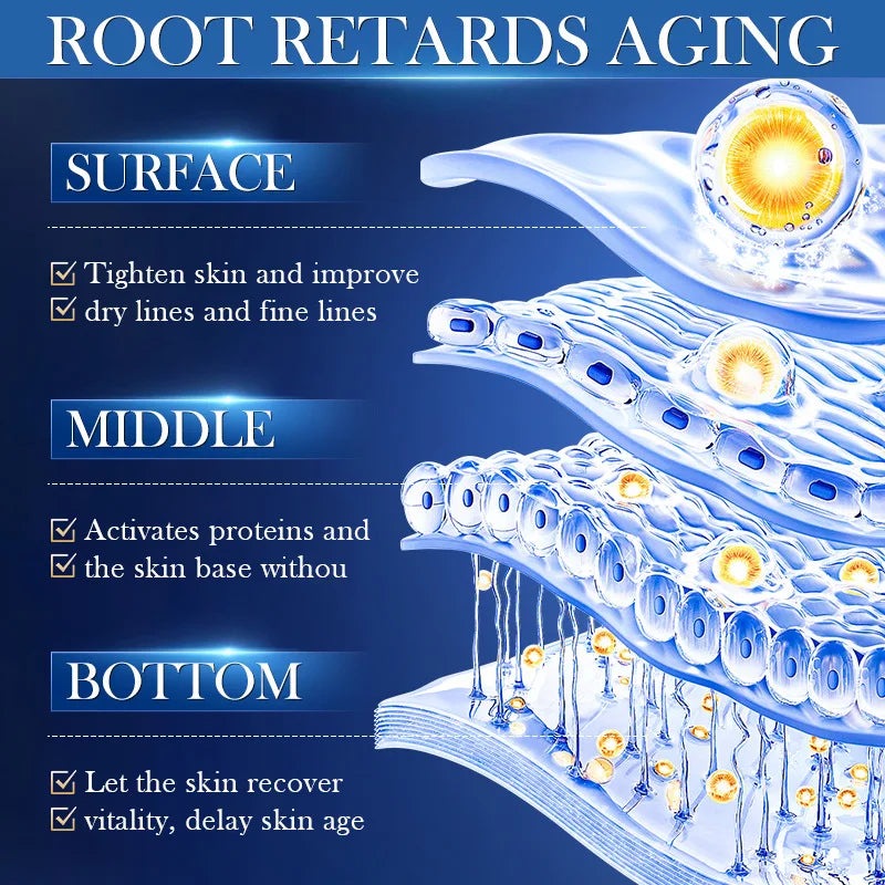 3 PCS Set Instant Remove Wrinkle Caviar Cream  Improve Retinol Face Anti-Aging Firming Lifting Fade Fine Lines Skin Moisturize Brighten Skin Women Skin Care Supplies Korean Products