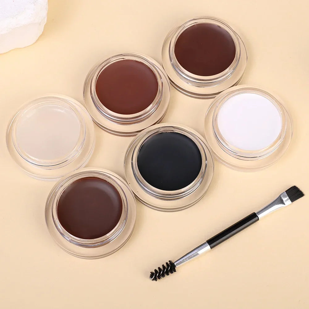NEW Black Color Matte Wild Eyebrow Cream 3D Natural Tint Eyebrow Enhancers Gel Wax Waterproof Lasting Eye Make-Up Tools Women Ladies Cosmetic Accessories