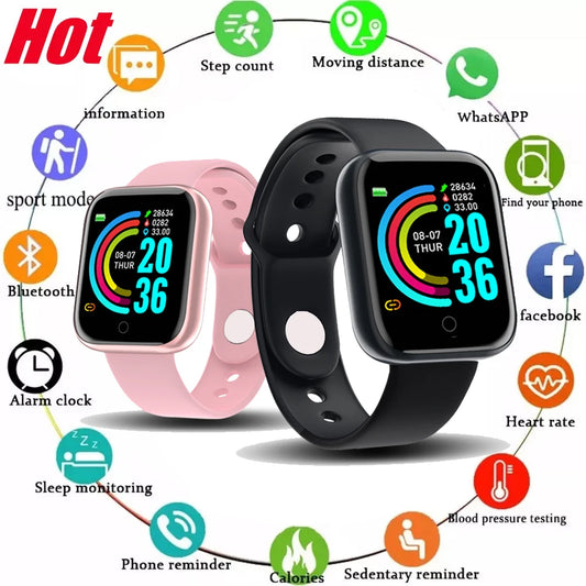 NEW Arrivals Smart Watch Women Waterproof Wrist Watches Men Smartwatch Electronic Clock Kids Fitness Tracker Watch For Xiaomi Huawei Bracelet