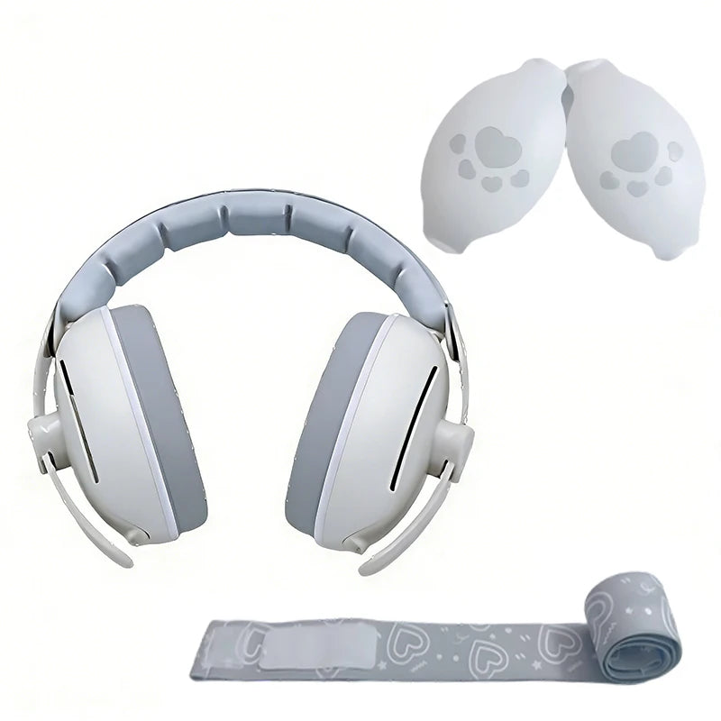 2 in 1 4 PCS Set PC Baby Infants Ear Protection Noise Cancelling Headphones for Babies Toddler , 2-in-1 Baby Ear Protection, Baby Travel Essentials for Outdoor Travel Sport Events Earmuffs Baby Care Supplies