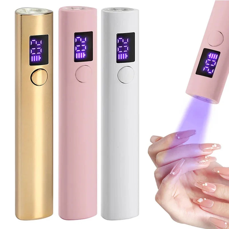 NEW Arrivals Portable Handheld Mini Nail Lamp For Gel Polish Quick Dry Flashlight Pen USB Rechargeable Nail Dryer Machine UV LED Nail Care Accessories Manicure Pedicure Tools