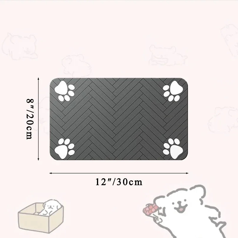NEW Arrivals 40x60cm Pet Feeding Mat-Absorbent Pet Placemat for Food and Water Bowl, with Waterproof Rubber Backing, Quick Dry Water Mat for Dog Cat