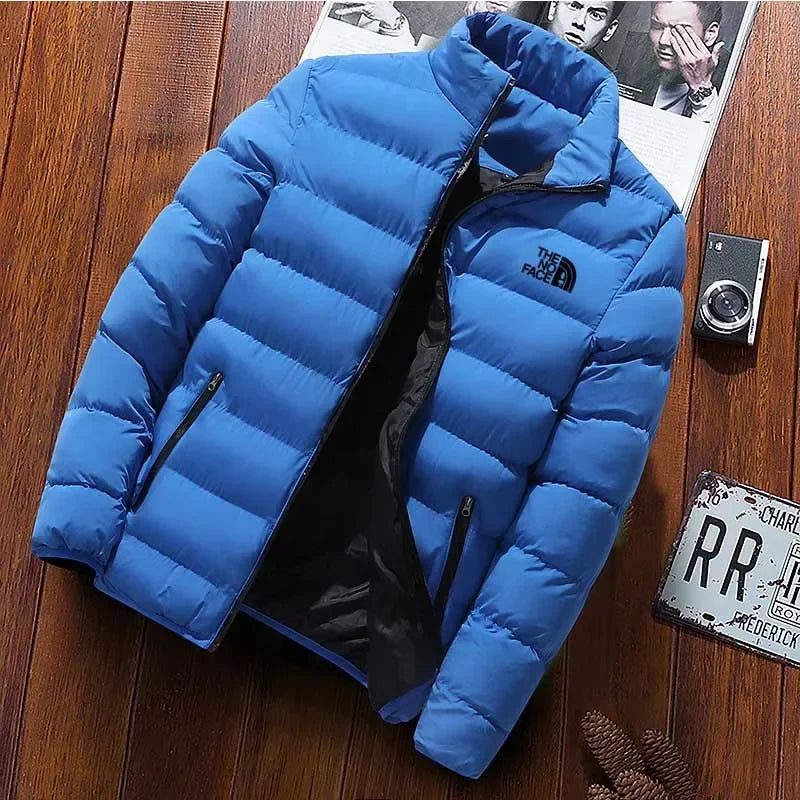 NEW Arrivals M-5XL 9 Colors Men's Cotton Padded Jacket Thick Warm Parka Coats Casual Monochrome Windbreaker Stand Collar Outwear Male Winter Warm Snow Outerwear Men Casual Sports Fashion Apparel Supplies