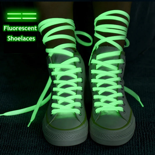 80-100-120-140cm 5 Colors Rave Festival Party Night Clubwear Dance Fluorescent Shoelace Luminous Shoes Flat Sneakers Canvas Shoe Laces Glow In The Dark Night Color