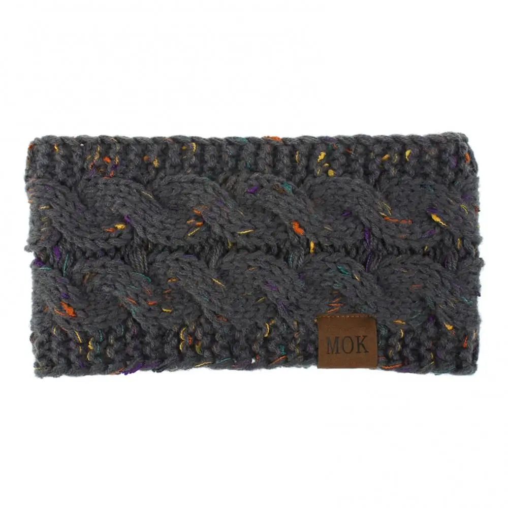 NEW Arrivals 12 Colors Winter Thicken Knitting Woolen Yarn Wide Headband For Women Plush Lined Headwrap Turban Hairbands Keep Warm Female Ear Warmers