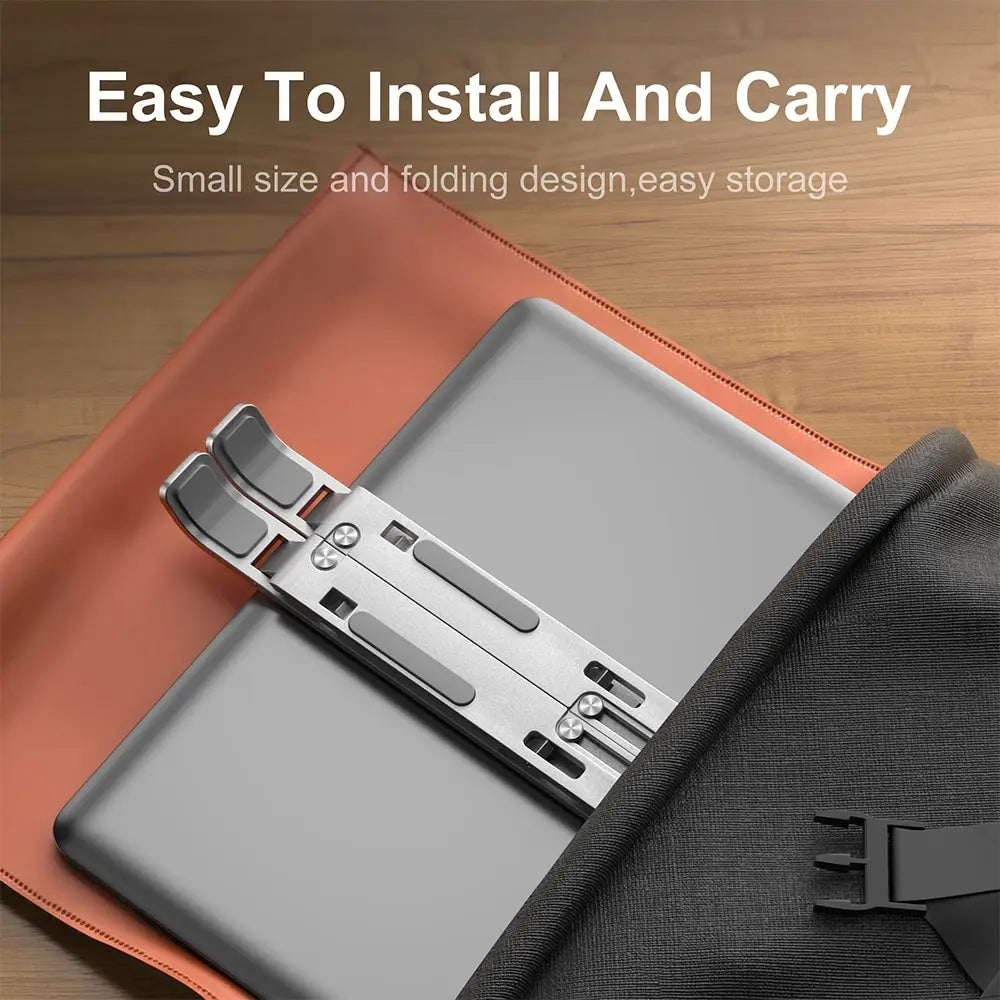 Silver/Gray Portable Laptop Stand Aluminum Notebook Support Computer Bracket Mac Book Air Pro Holder Accessories Foldable Lap Top Base For PC Computer Accessories Electronic Supplies