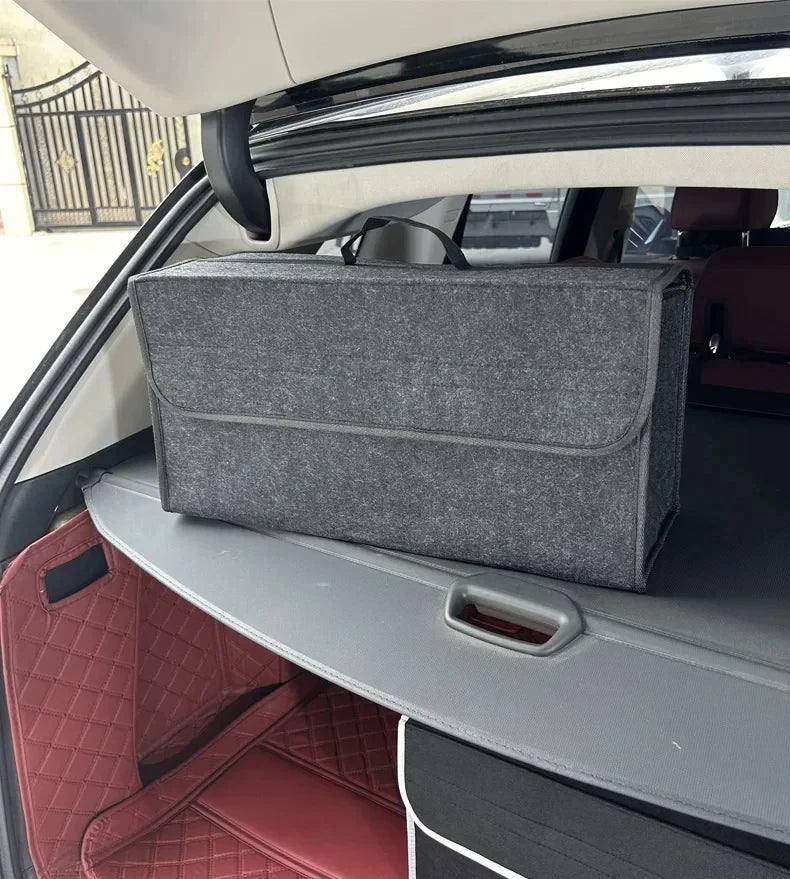 NEW Arrivals Car Trunk soft Organizer Felt Storage Box Accessories Large Anti Slip Compartment Boot Storage Organizer Tool Car Storage Bag Cars Accessories