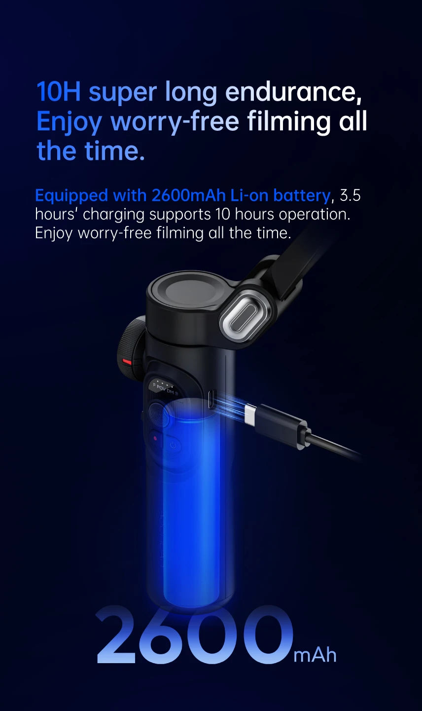 3-Axis Handheld Gimbal Stabilizer Smart XE for Smartphone for iPhone Android AI Face Tracking TikTok Vlog Live Streaming
