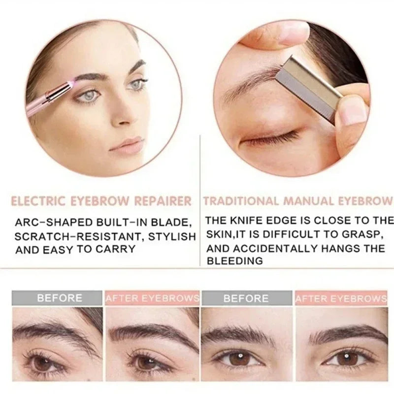 NEW Electric Face Eyebrow Trimmer Eye Brow Shaper 6 Colors  Pencil Hair Remover For Women Make-Up Painless Automatic Eyebrow Shavers Depilator