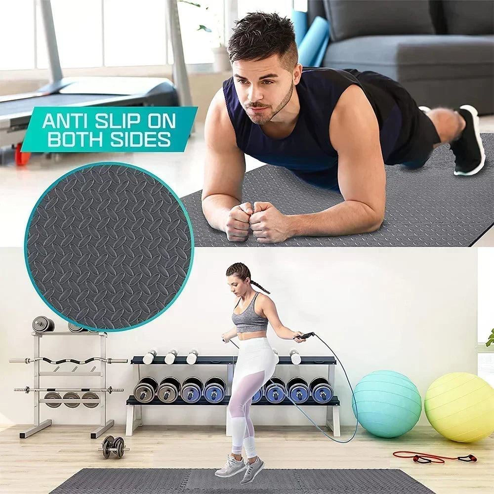 12-20PCS Puzzle Fitness Mat, Eva Interlocking Foam Floor Tiles for Home Gym, Home Gym Equipment Mat, Non-Slip Floor Mat