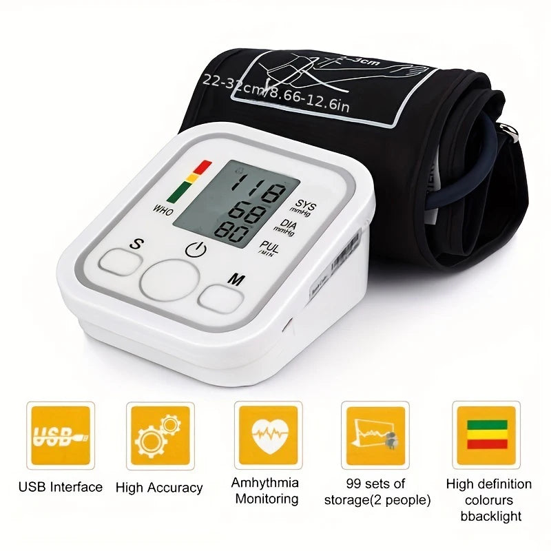 Finger Pulse Oximeter Or Blood Pressure Monitor Kit, Heart Rate SpO2 Saturation Meter Home Medical Device Health Care Supplies