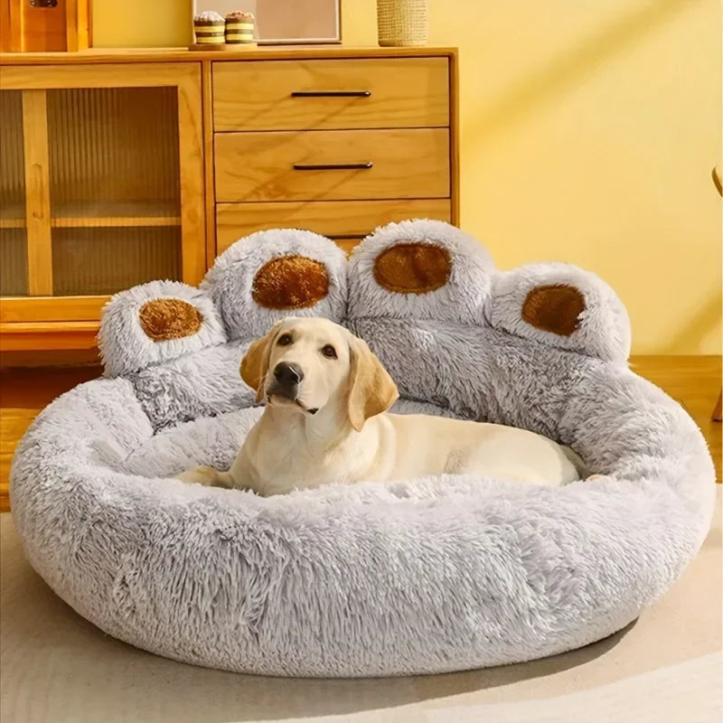 Soft Long Plush Cat Kennel Dog  Winter Warm Pet Bed Cat Bed Cat Mat Animals Sleeping Sofa