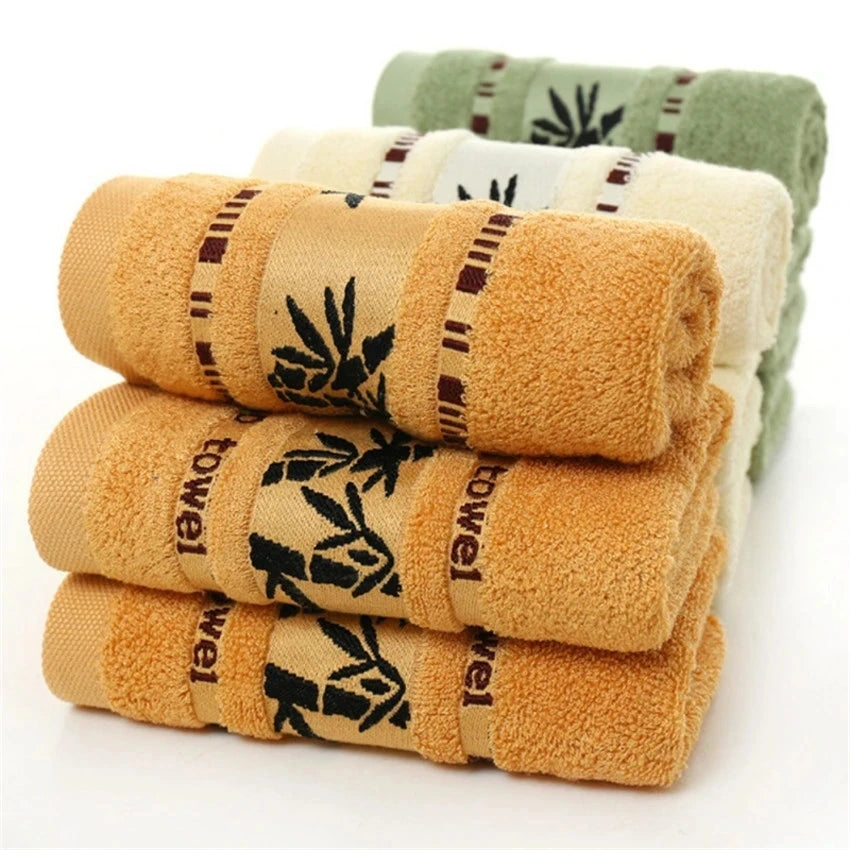 NEW 4-6 PCS Set 100% Bamboo Fiber Towels Sets Home Bath Towels Adults Face Towel Thick Absorbent Luxury Bathroom Towels Seaside Beach Shower Bathroom Hotel Towels