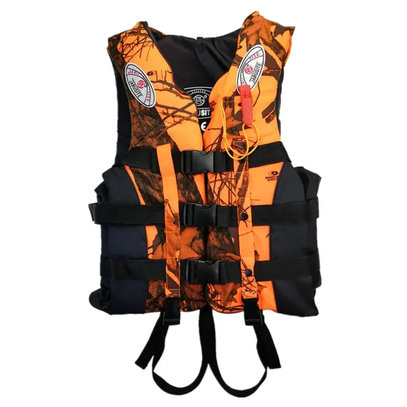 S(25-35Kg) 3XL(100-110Kg) Professional Life Jackets  Swimming Boating Kayaking Canoe Swimming Vest Water Safety Survival Suit Universal  Life Vest Jacket for Adult Children S -XXXL