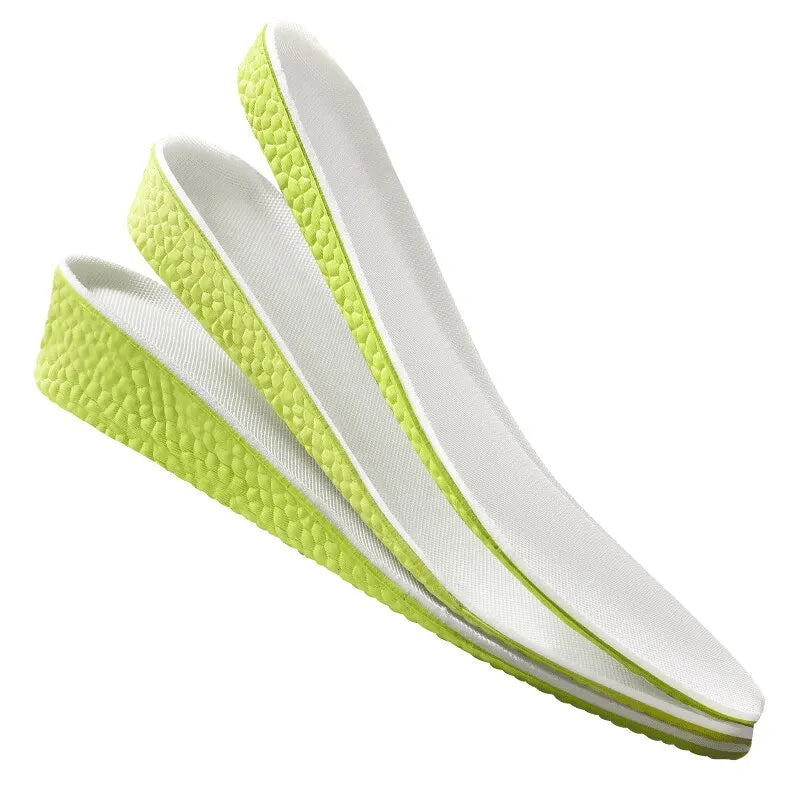 Invisible Height Increase Insoles Green Memory Foam Shoes Sole Pad Breathable Comfortable for Men Women Feet Care Insole