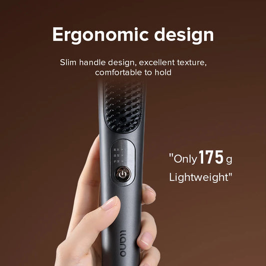 Llano SZ05 Wireless Straight Hair Comb Negative Ion Fluffy and Non Damaging Short Hair Styling Tool Dual Purpose Mini Portable